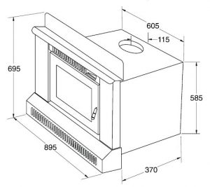 Alpine Stirling Insert Wood Heater